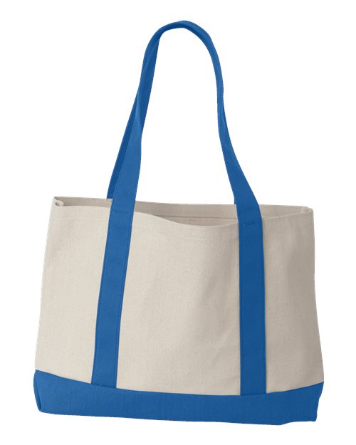 Leeward Boater Tote - Back - B71766750 - Natural/ Royal