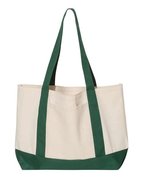 Leeward Boater Tote - Front - B71766540 - Natural/ Forest