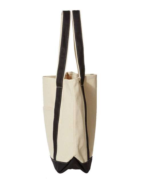 Carmel Classic XL Cotton Canvas Resort Tote - DirectSide - B72566500 - Natural/ Black
