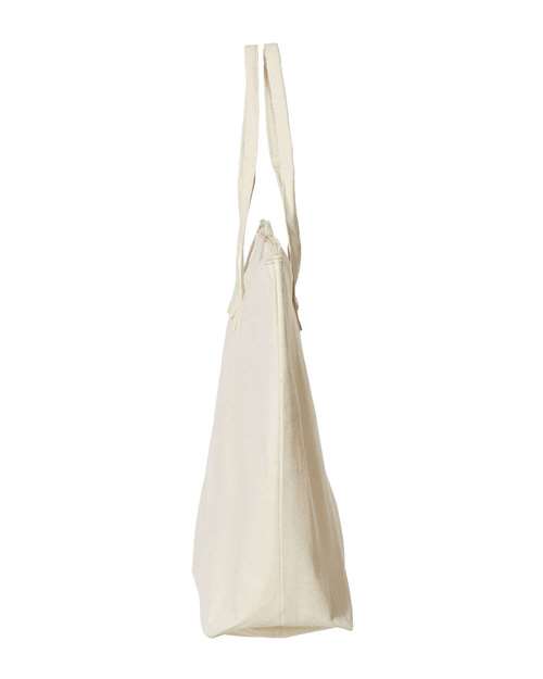 Tote with Top Zippered Closure - DirectSide - B76866240 - Natural
