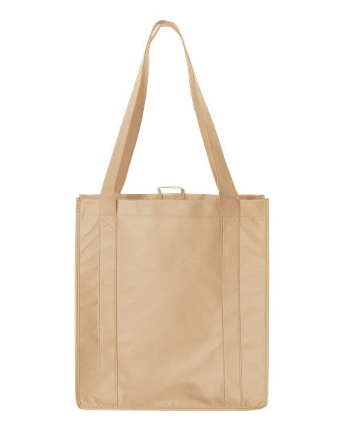 Non-Woven Reusable Shopping Bag - Back - B77166360 - Tan