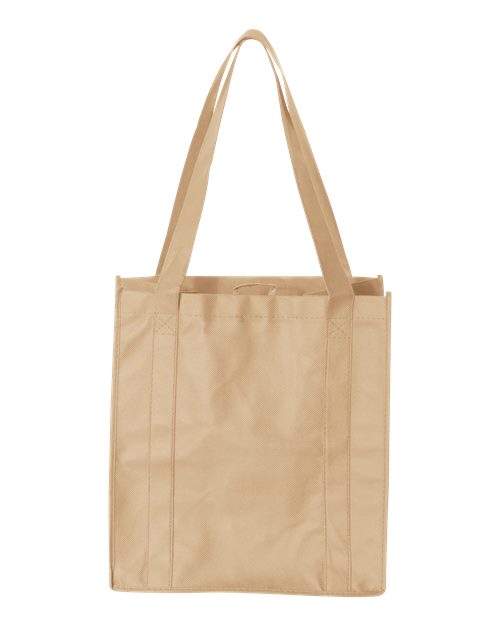 Non-Woven Reusable Shopping Bag - Front - B77166360 - Tan