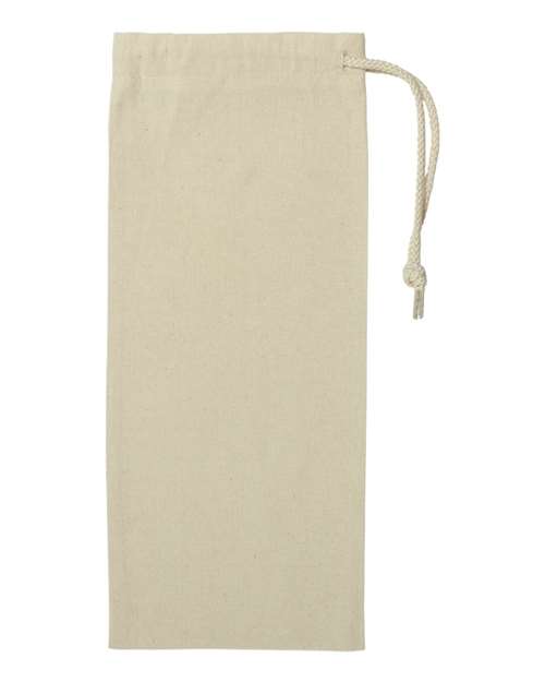Drawcord Wine Bag - Front - B66966240 - Natural