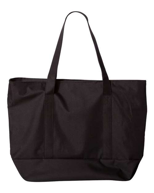 Bay View Giant Zippered Tote - Back - B70366500 - Black/ Black