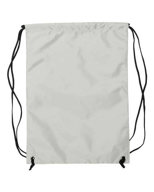 Zippered Drawstring Backpack - Back - B78266000 - White