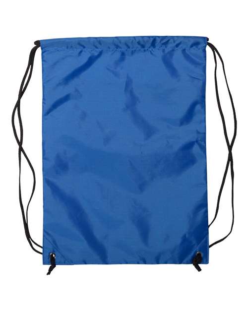 Zippered Drawstring Backpack - Back - B78266750 - Royal
