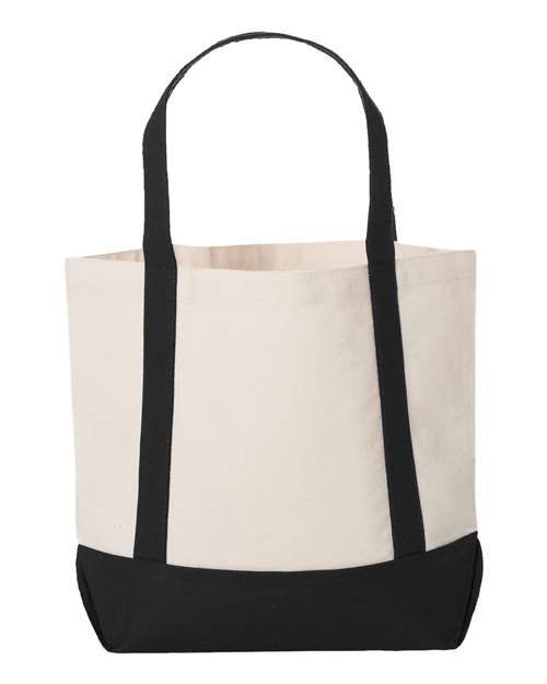 Seaside Boater Tote - Back - B18466500 - Natural/ Black