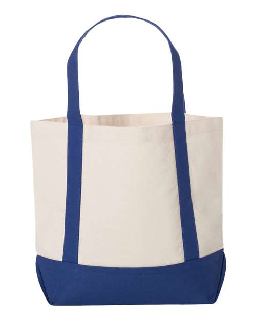 Seaside Boater Tote - Back - B18466750 - Natural/ Royal