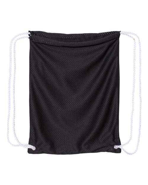 Mesh Drawstring Backpack - Front - B83566500 - Black