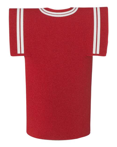 Collapsible Jersey Foam Can & Bottle Holder - Back - B83766700 - Red