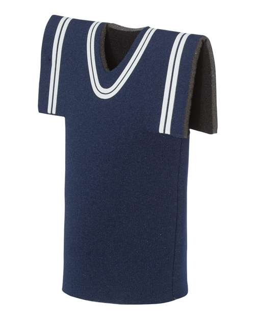 Collapsible Jersey Foam Can & Bottle Holder - Side - B83766650 - Navy