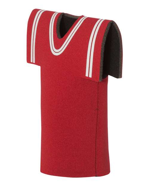 Collapsible Jersey Foam Can & Bottle Holder - Side - B83766700 - Red