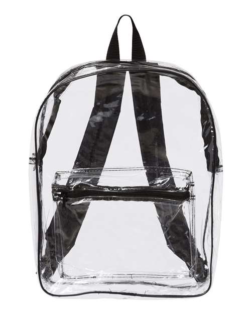 Clear PVC Backpack - Front - B19866500 - Black