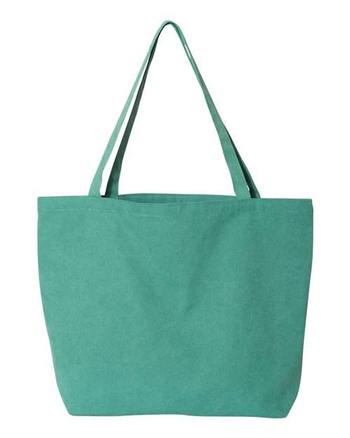 Seaside Pigment-Dyed Large Tote - Back - B15066380 - Seafoam Green