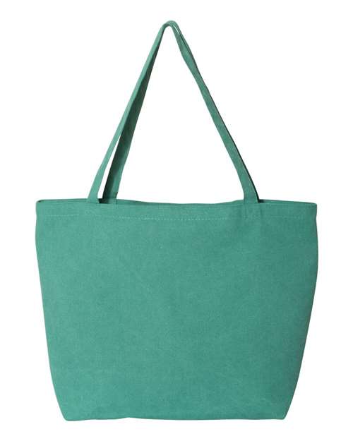 Seaside Pigment-Dyed Large Tote - Front - B15066380 - Seafoam Green
