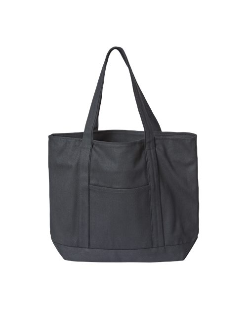 XL Zippered Cotton Canvas Resort Tote - styleImage