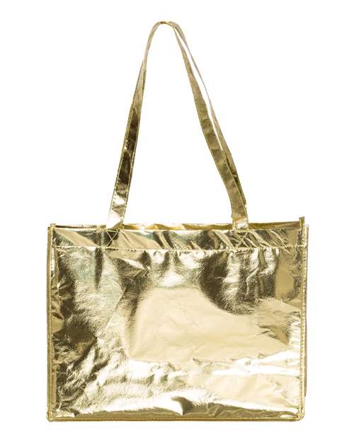 Metallic Large Tote - Back - B06466120 - Metallic Gold