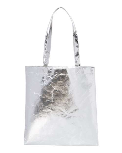 Metallic Tote - Back - B06866090 - Metallic Silver