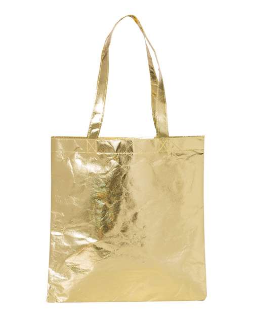 Metallic Tote - Back - B06866120 - Metallic Gold
