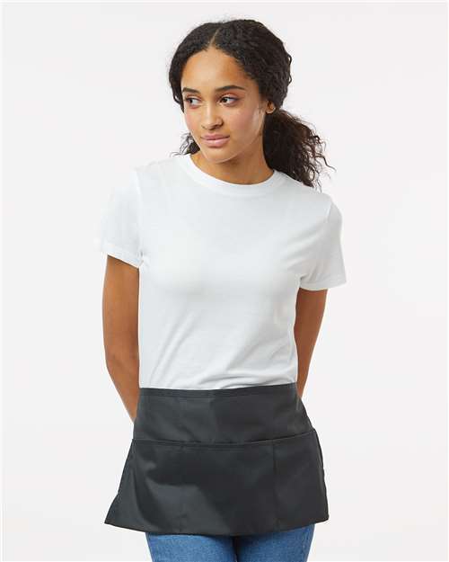 Midweight Cotton Twill Waist Apron - OnModelFront - B04966500 - Black