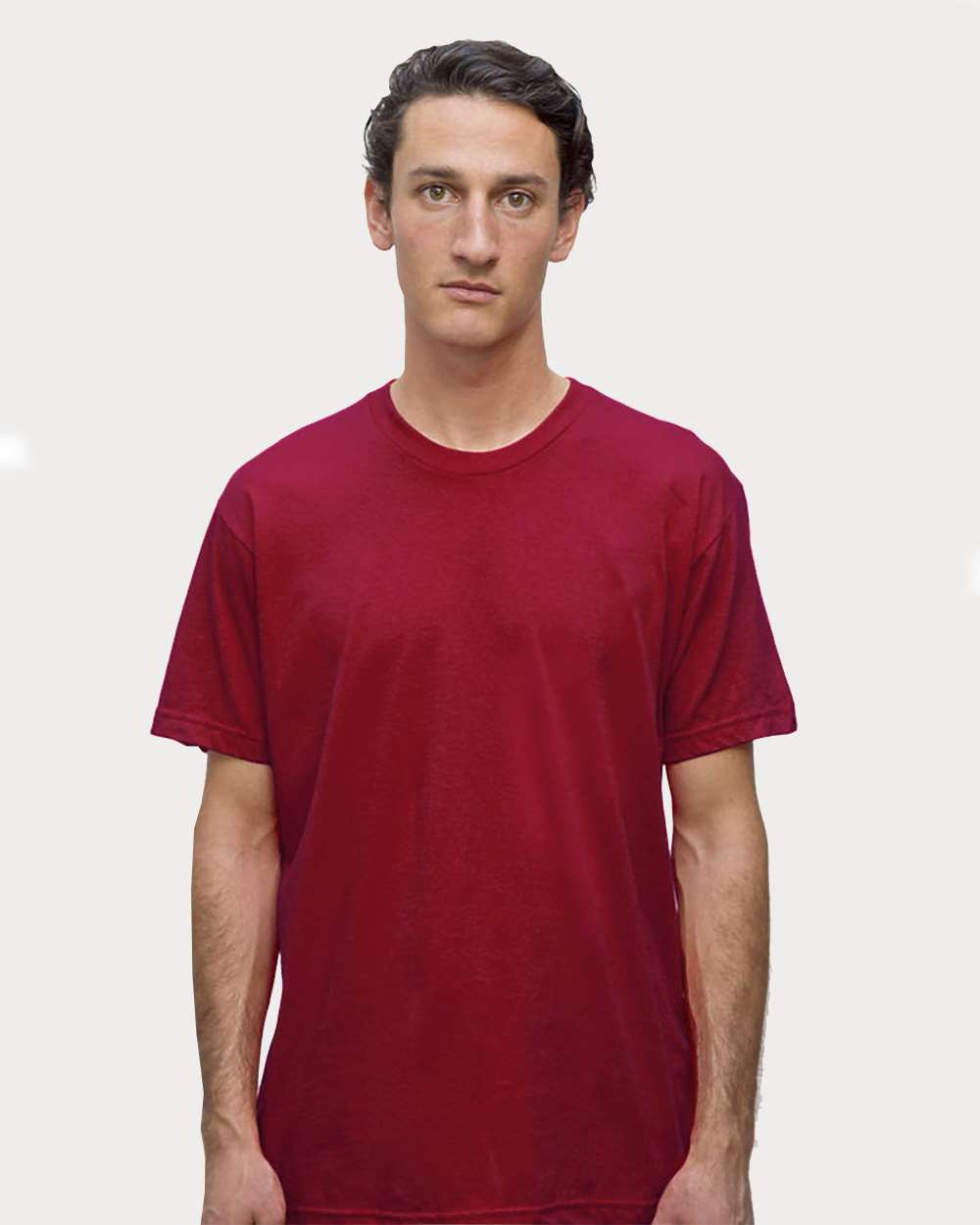 Unisex USA-Made Fine Jersey T-Shirt - Front - B10263522 - Cranberry