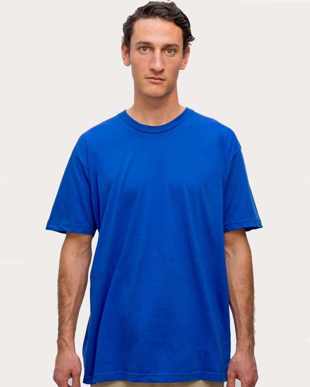Unisex USA-Made Fine Jersey T-Shirt - OnModelFront - B10263112 - Royal