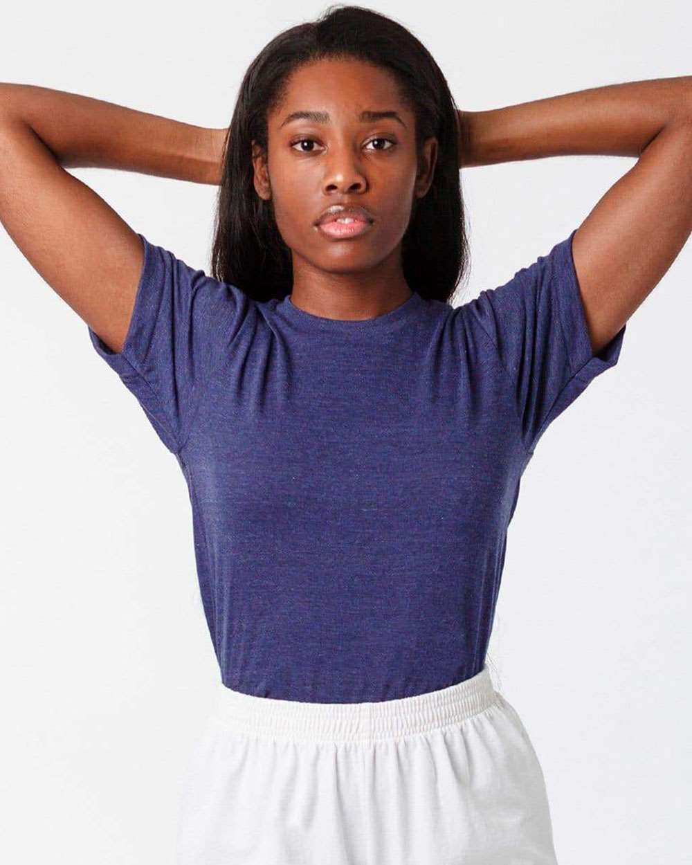 Unisex USA-Made Triblend T-Shirt - OnModelFront - B12963812 - Tri-Indigo