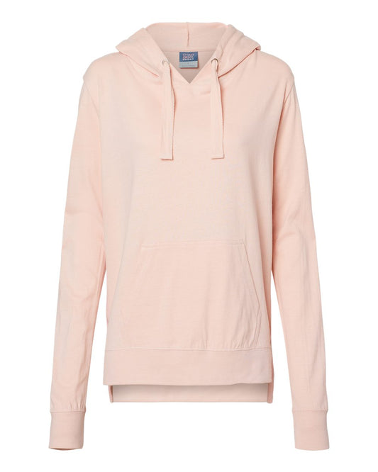 Women's Sueded Jersey Hooded Sweatshirt - Front - B07452303 - Cameo Pink