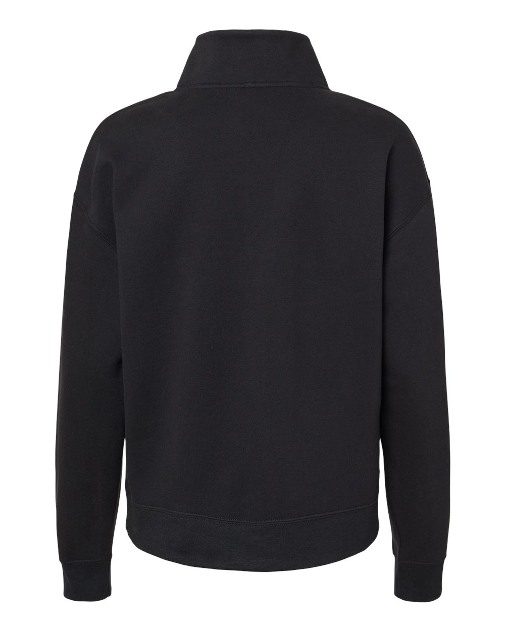 Women's Sueded Fleece Quarter-Zip Sweatshirt - Back - B11152503 - Black