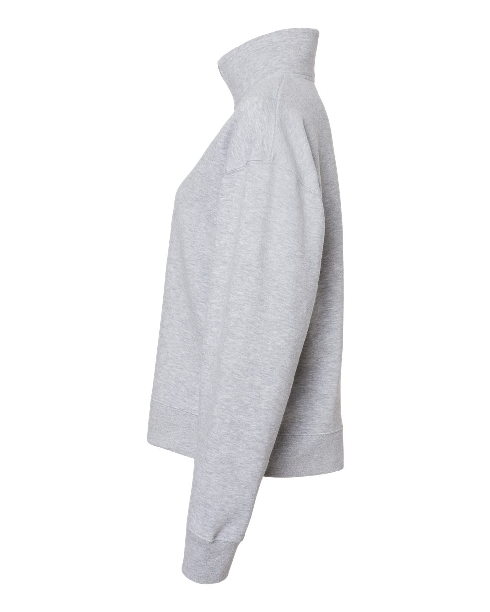 Women's Sueded Fleece Quarter-Zip Sweatshirt - DirectSide - B11152583 - Heather Grey