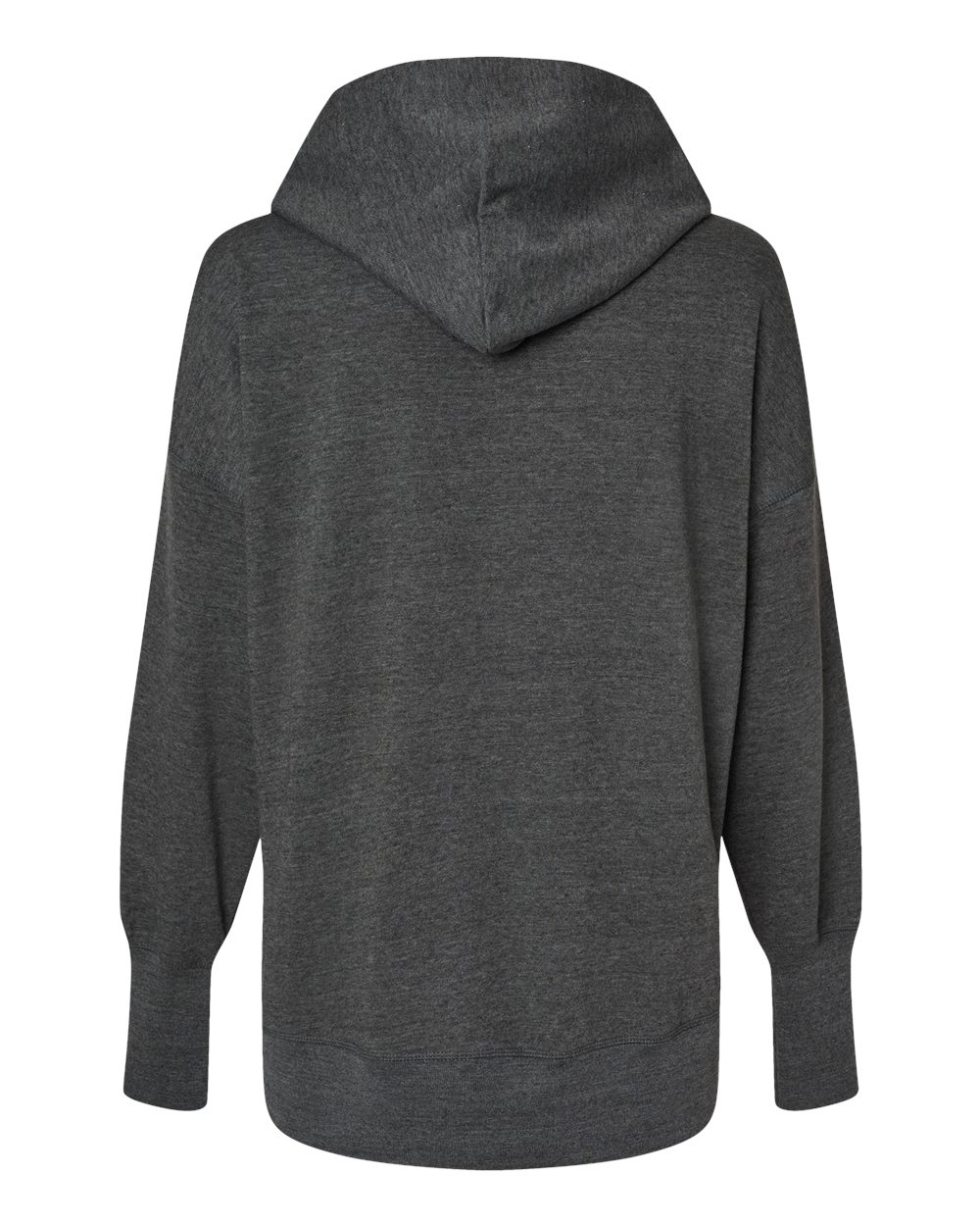 Women's French Terry Hooded Sweatshirt - Back - B14852093 - Charcoal