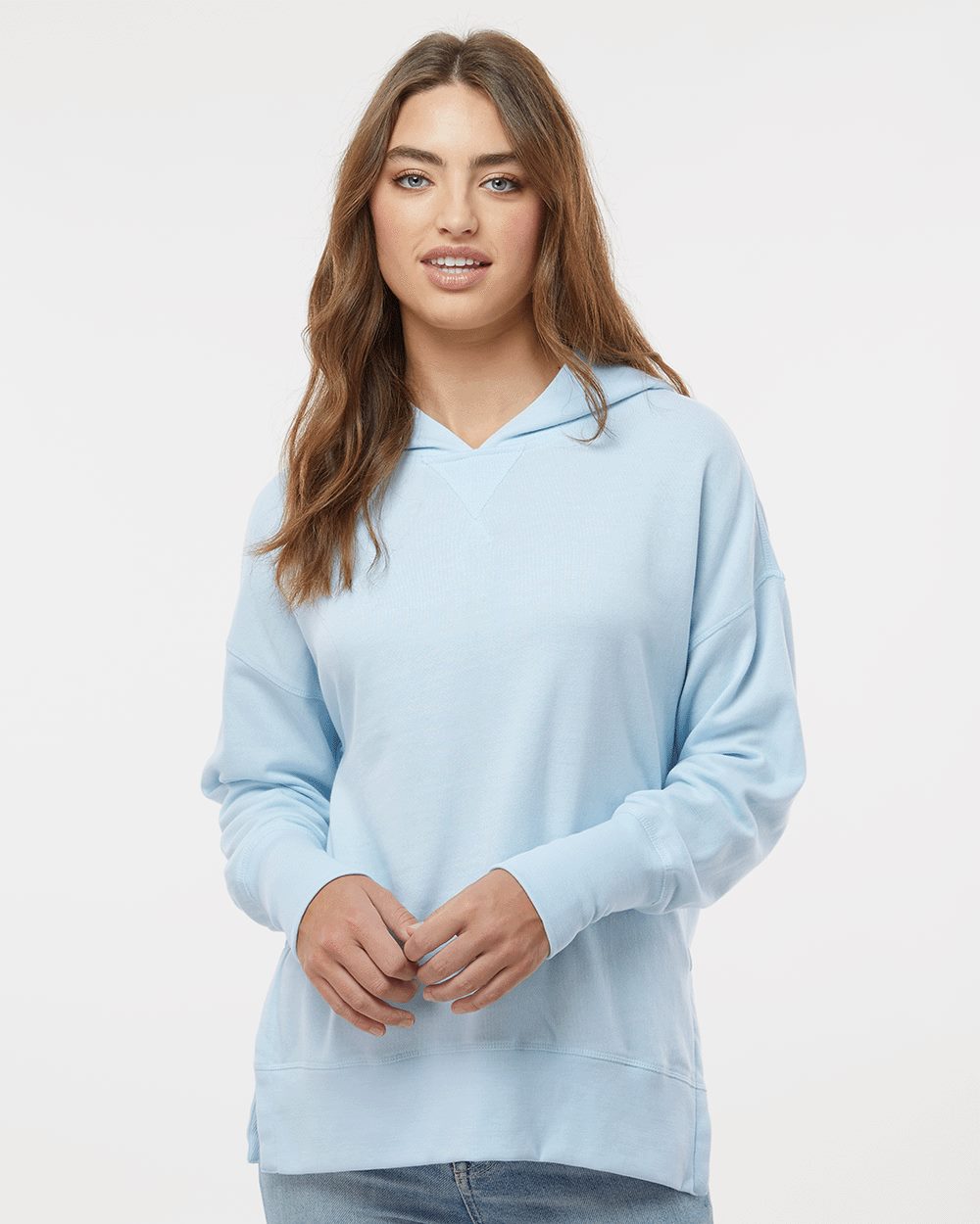 Women's French Terry Hooded Sweatshirt - styleImage