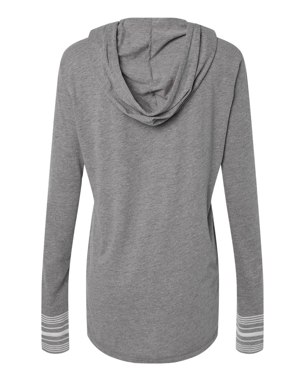 Women's Heathered Jersey Hooded Tunic - Back - B16552133 - Graphite