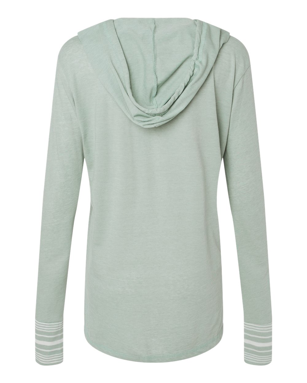 Women's Heathered Jersey Hooded Tunic - Back - B16552653 - Greenstone