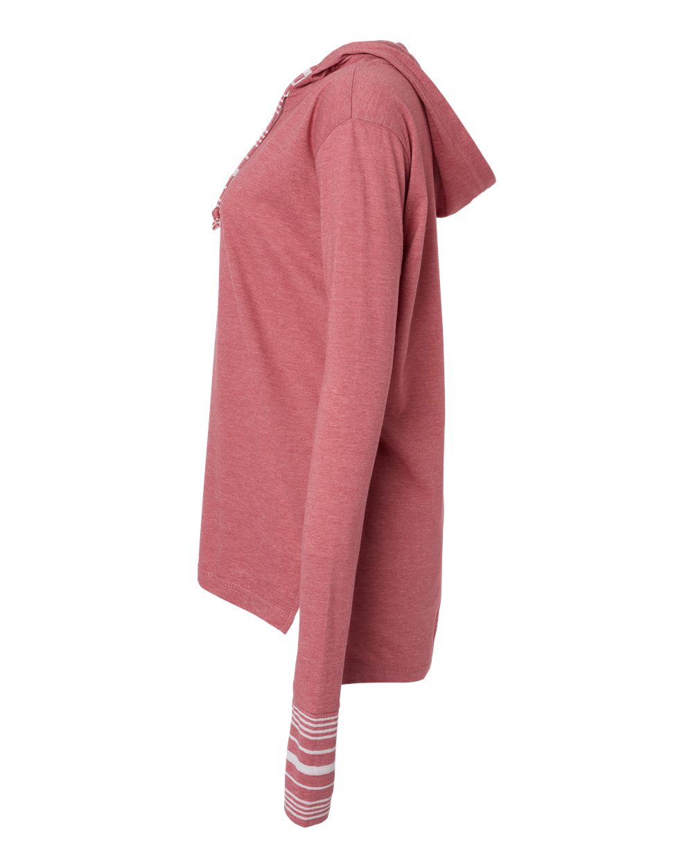 Women's Heathered Jersey Hooded Tunic - DirectSide - B16552313 - Dusty Rose