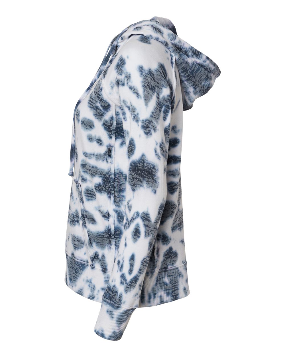 Women’s Courtney Burnout V-Notch Hooded Sweatshirt - DirectSide - B82452653 - Navy Tie Dye