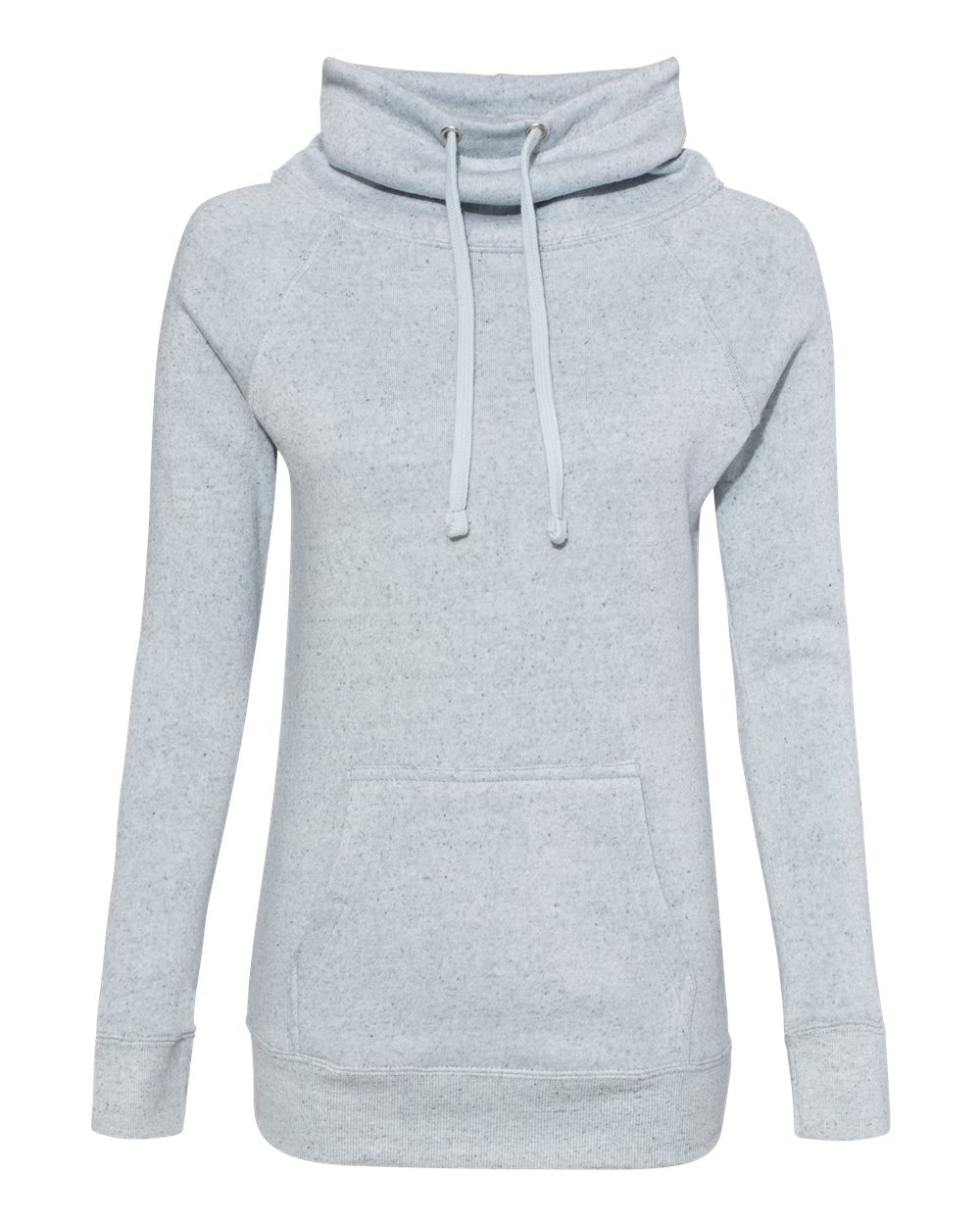 Women’s Space-Dyed Cowl Neck Sweatshirt - Front - B05152253 - Light Blue