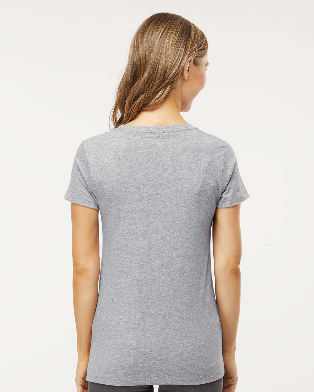 Women's Gold Soft Touch T-Shirt - OnModelBack - B01642092 - Athletic Grey