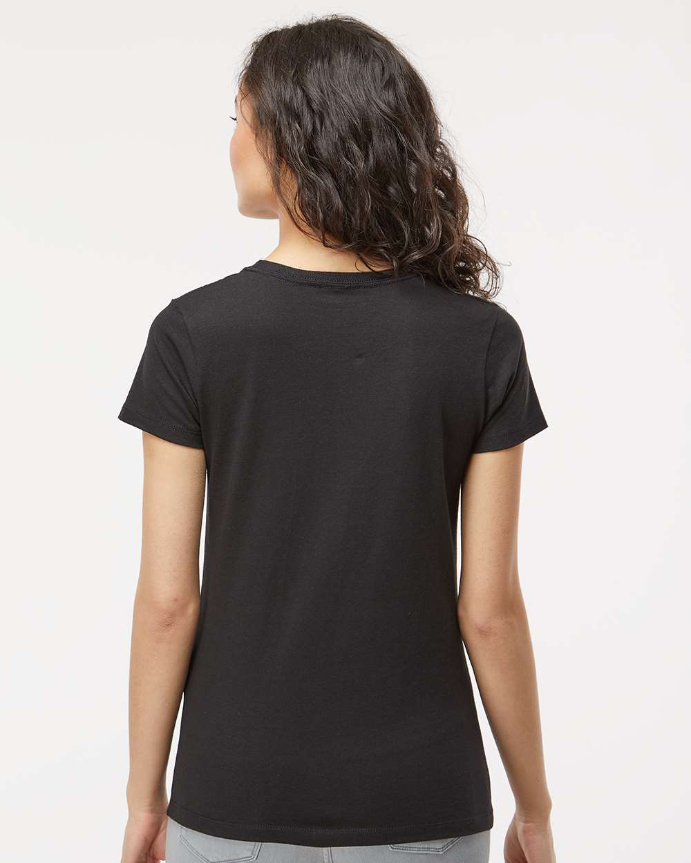 Women's Gold Soft Touch T-Shirt - OnModelBack - B01642502 - Black