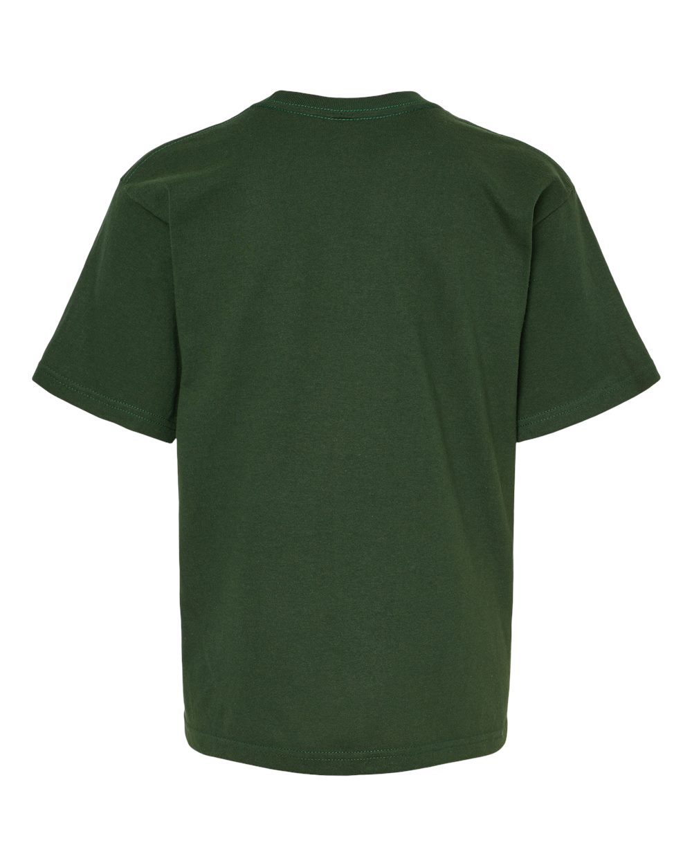 Youth Gold Soft Touch T-Shirt - Back - B01842542 - Forest Green