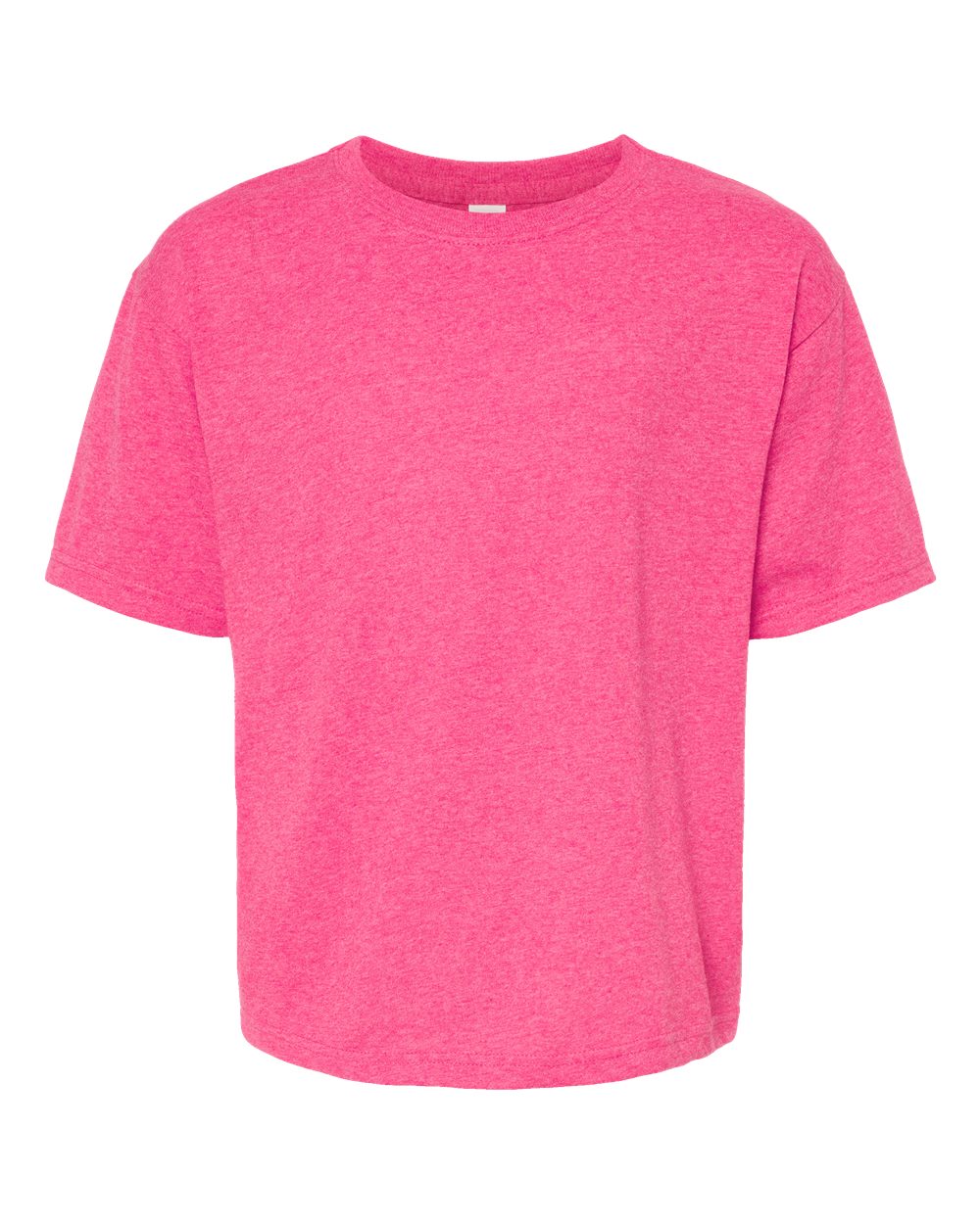 Youth Gold Soft Touch T-Shirt - Front - B01842312 - Neon Pink