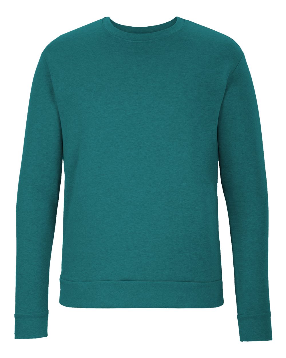 Unisex Malibu Crewneck Sweatshirt - Front - B02918762 - Heather Teal
