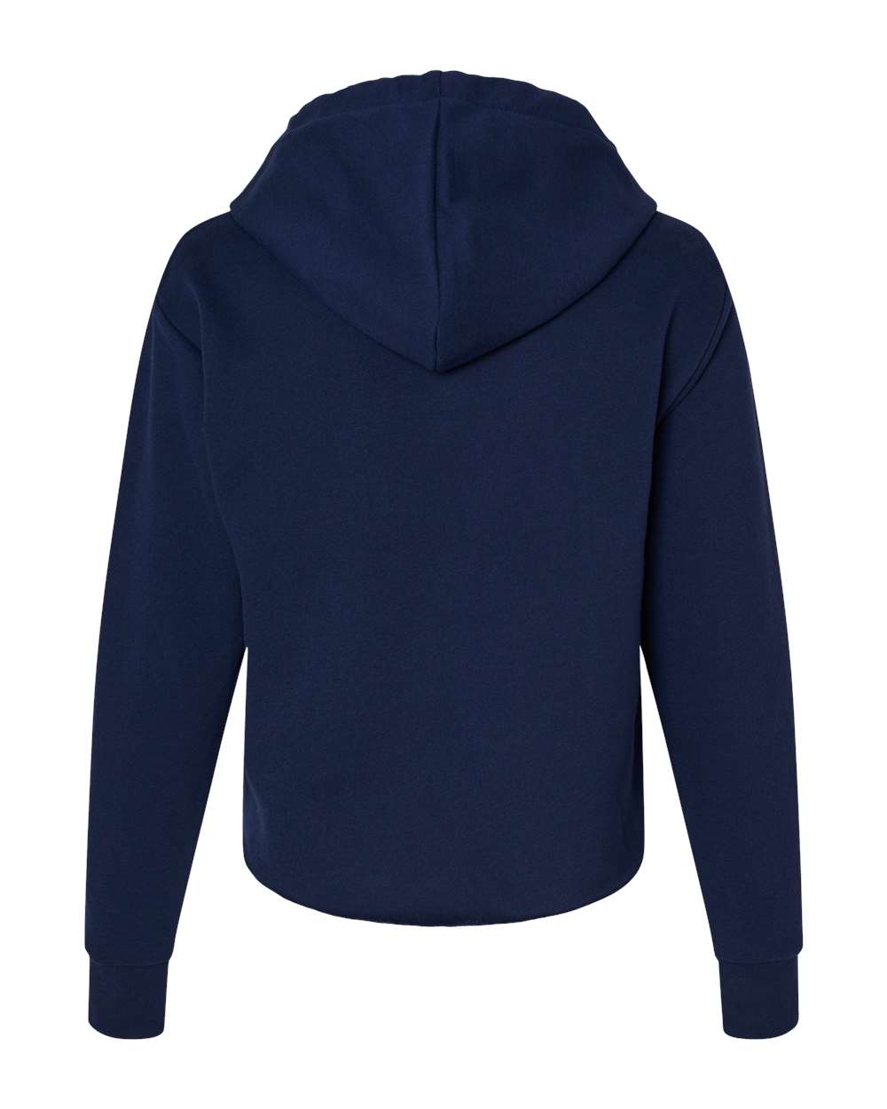 Women's Laguna Sueded Raw Edge Crop Hoodie Sweatshirt - Back - B03218652 - Midnight Navy