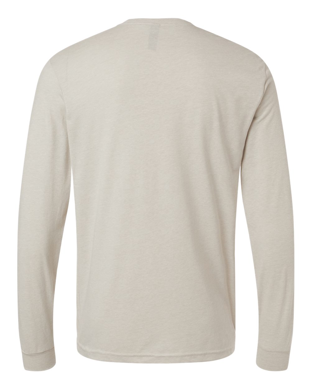 Unisex CVC Long Sleeve T-Shirt - Back - B03618242 - Sand