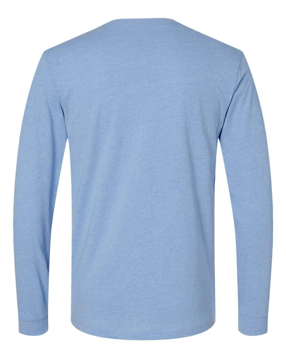Unisex CVC Long Sleeve T-Shirt - Back - B03618252 - Heather Columbia Blue