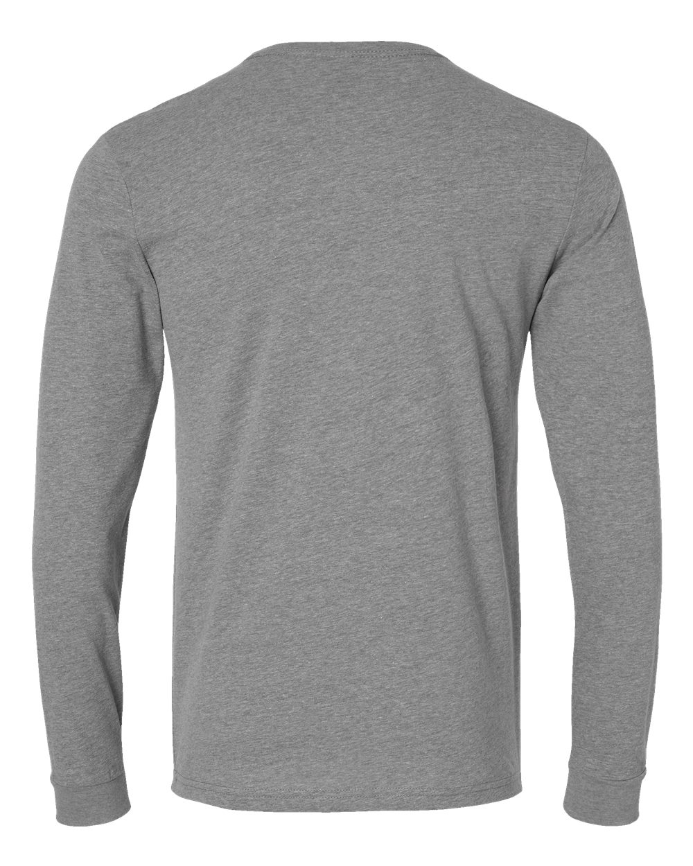 Unisex CVC Long Sleeve T-Shirt - Back - B03618592 - Dark Heather Grey