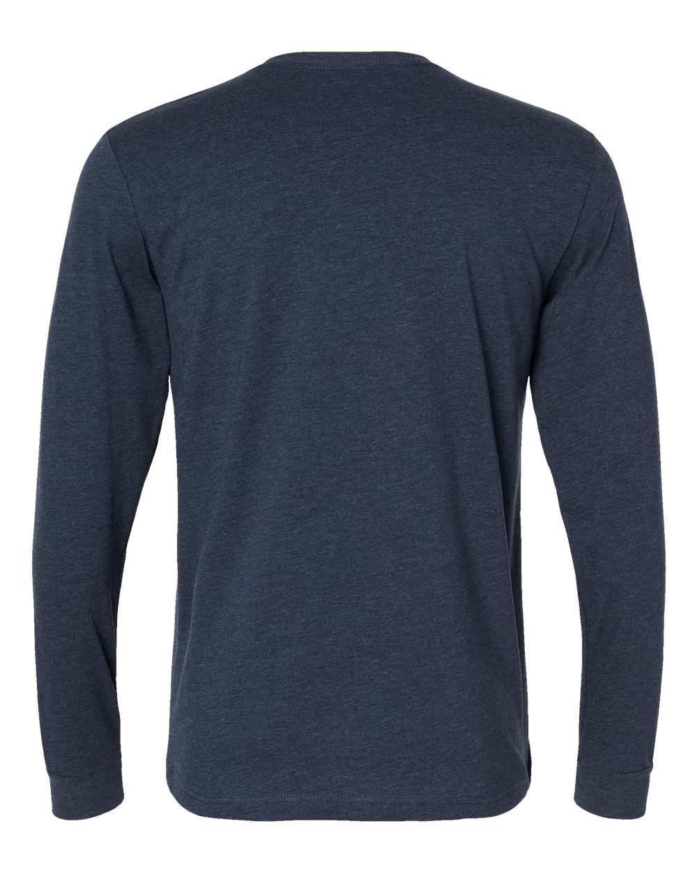 Unisex CVC Long Sleeve T-Shirt - Back - B03618652 - Midnight Navy