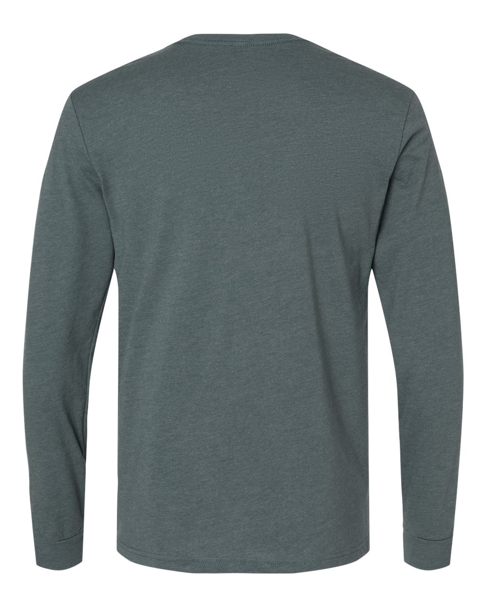Unisex CVC Long Sleeve T-Shirt - Back - B03618682 - Indigo