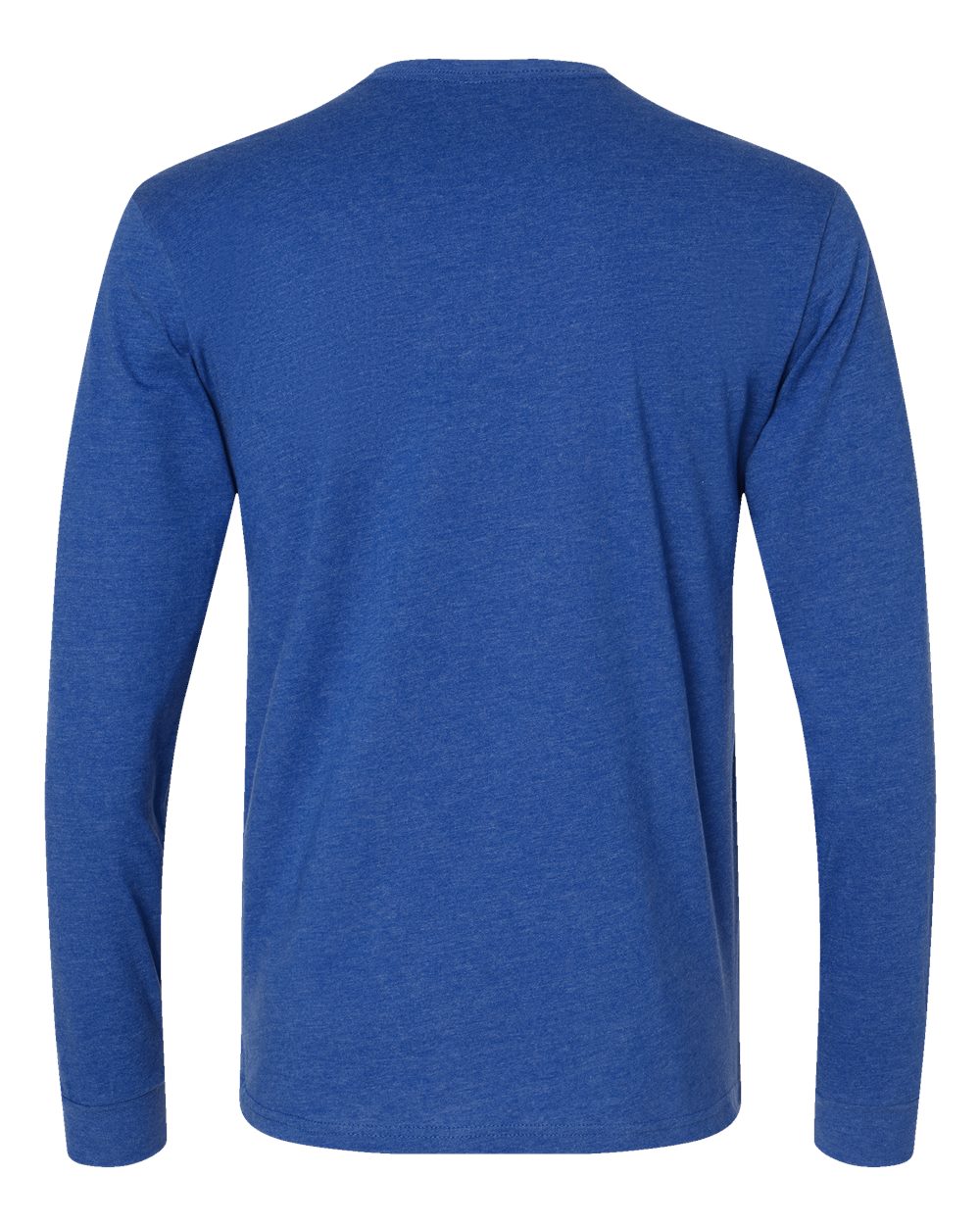 Unisex CVC Long Sleeve T-Shirt - Back - B03618752 - Royal