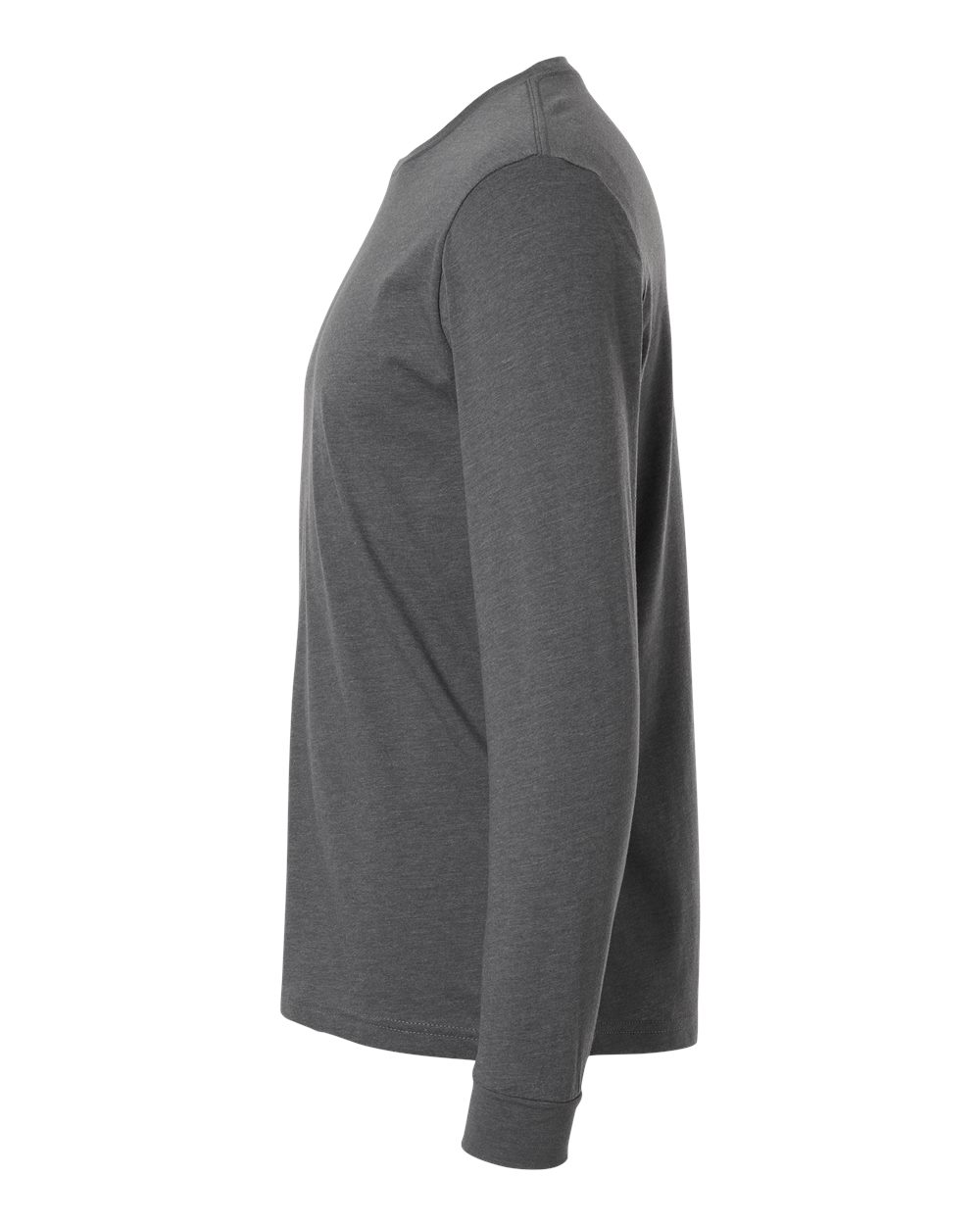 Unisex CVC Long Sleeve T-Shirt - DirectSide - B03618692 - Heather Heavy Metal